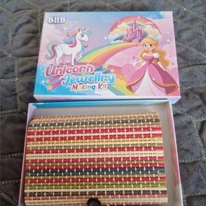 Kids new jewellery making kit. Unicorn rainbow